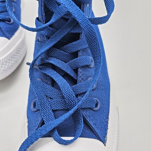 Converse Chuck Taylor II Lunarlon Blue Canvas High Top Sneakers Trainers, 5.5 - Picture 12 of 16